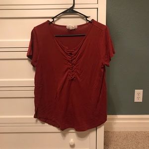Maroon t-shirt